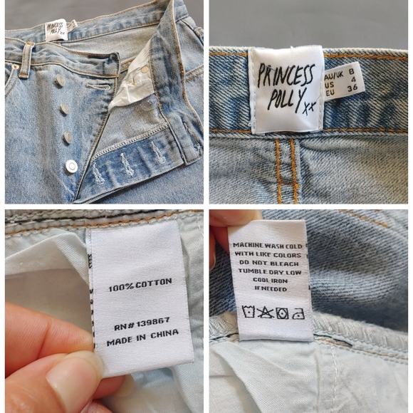 HOLLY ASYMMETRIC STRAIGHT LEG JEAN LIGHT WASH DENIM - Picture 3 of 8